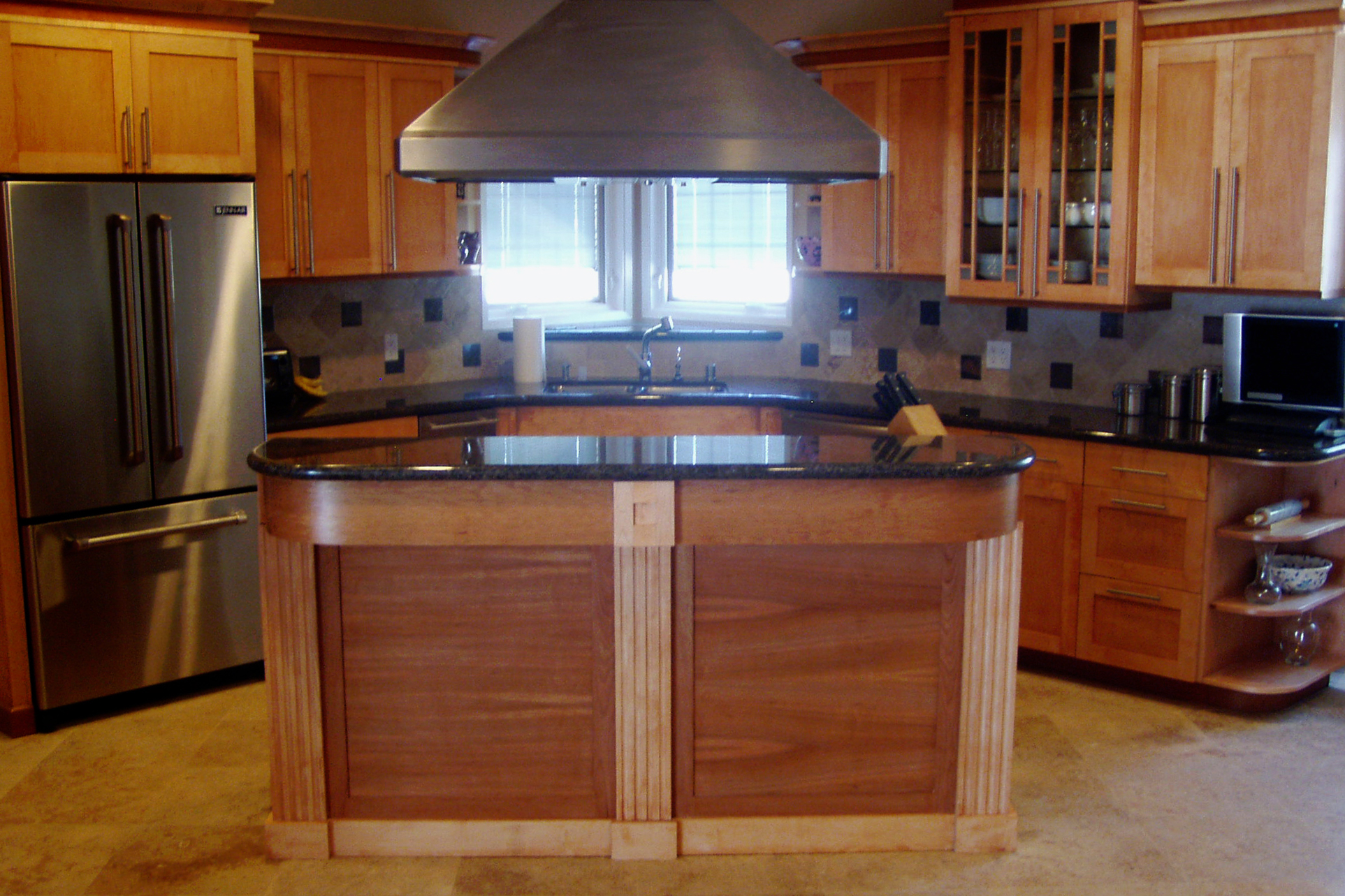 Kitchen Remodel Natural Wood Cabinets